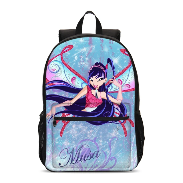 VEEVANV Cute 3D Cartoon Anime Winx Club Backpacks For Girls School Bag