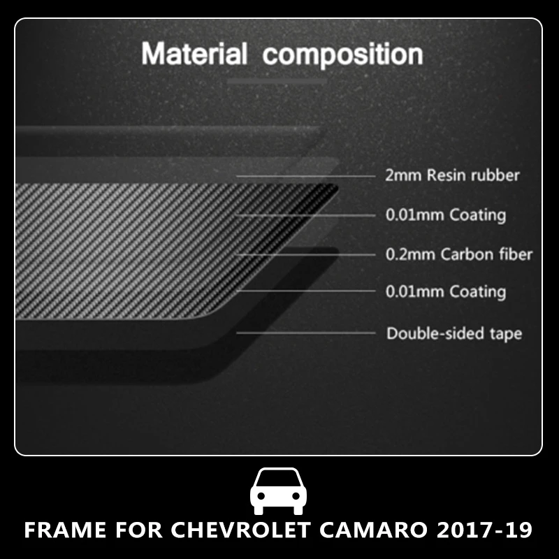 Переключатель из настоящего углеродного волокна для стеклоподъемника, переключатель панели, реле, крышка рамы для Chevrolet Camaro-, наклейки для интерьера