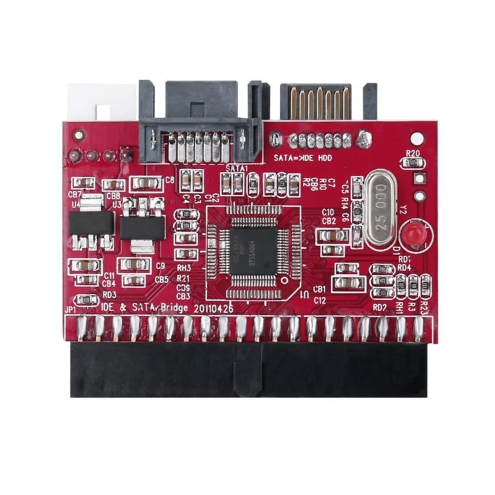 

Red Lightweight Durable IDE HDD to SATA Serial ATA Converter Adapter Hard Disk Driver Support for ATA 133 100 HDD CD Adapter