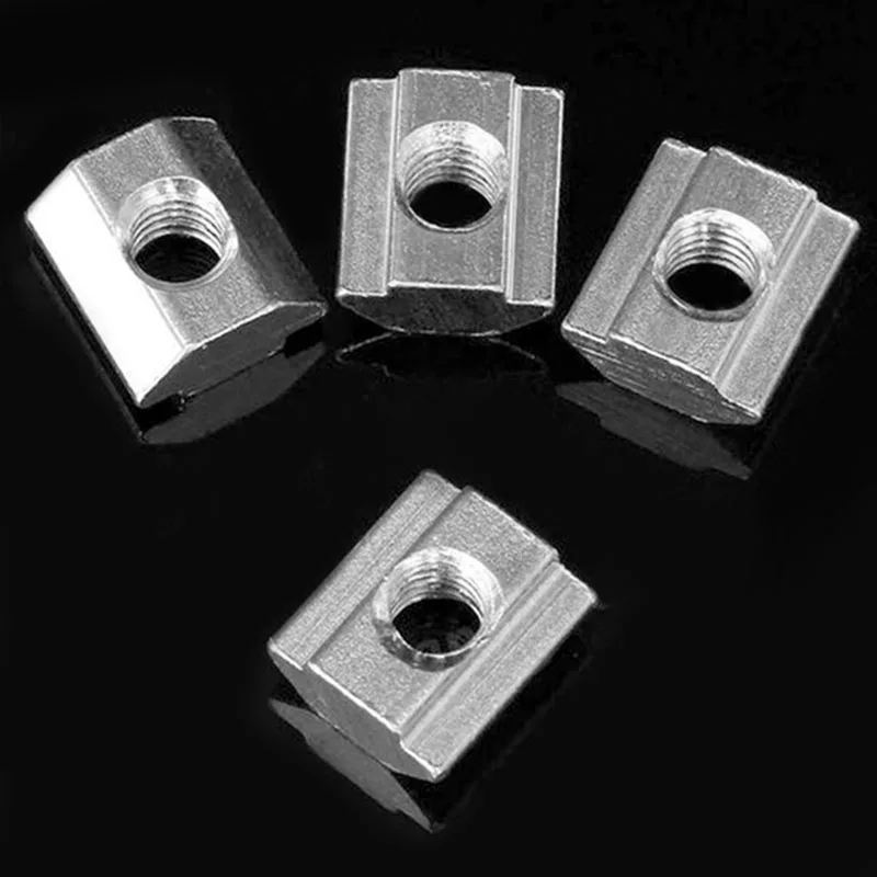Useful 50pcs M5 T Sliding Nut Zin Plated Carbon Steel for 2020 Aluminum Profile|Гайки| |