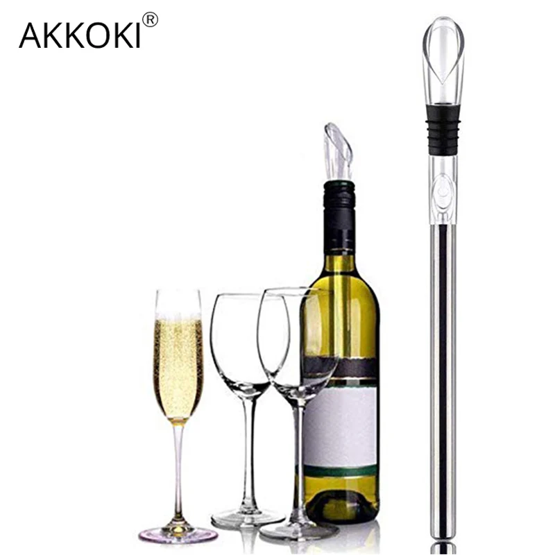 Wine Chiller Stainless Steel Wine Bottle Cooler Stick Freezer with