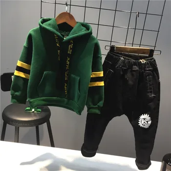 

New Arrival Sweatshirt for The Boy New Year Costume Children Clothing Hooded Ribbon Design Sweater Pullover Casual Top Tracksuit