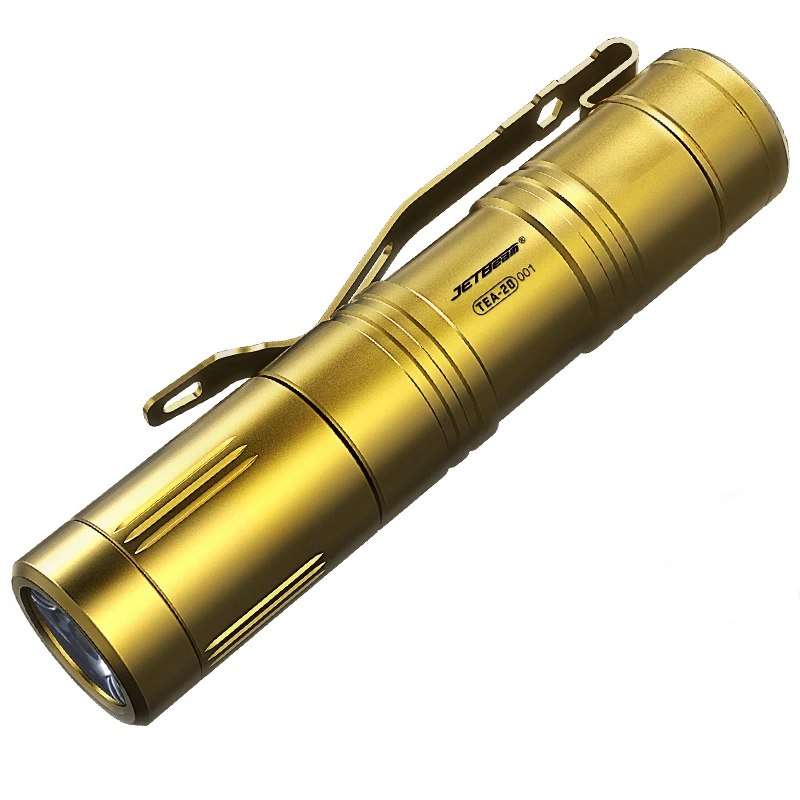 Flashlight, 24K vacuum gold plated titanium alloy flashlight
