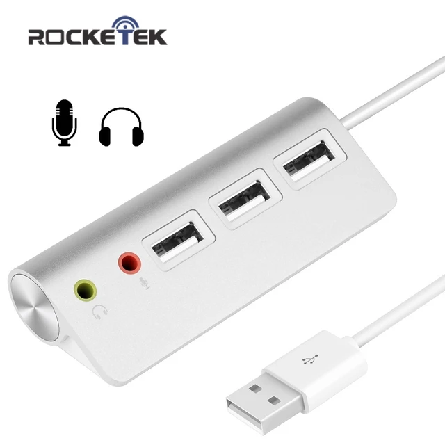 Special Price Rocketek multi usb 2.0 hub port adapter splitter Aluminum External Stereo Sound for MacBook computer laptop accessories Special Price Rocketek multi usb 2.0 hub port adapter splitter Aluminum External Stereo Sound for MacBook computer laptop accessories