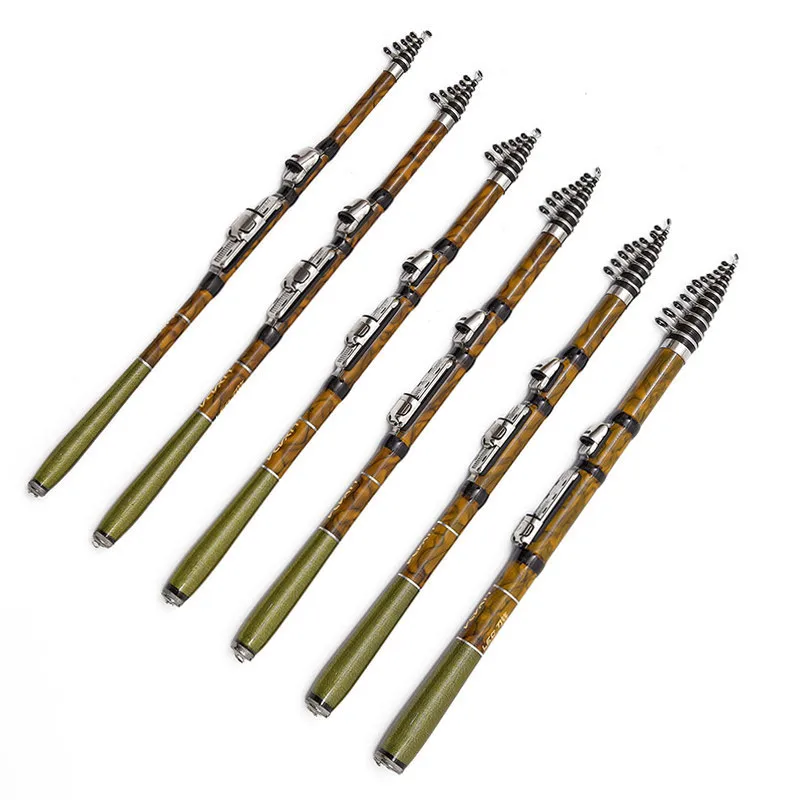 LEO Exclusive Carbon Fiber Sea Fishing Rod & Rock Fishing Rod Metal Reel Seat Telescopic Fishing Pole 1.8/2.1/2.4/2.7/3.0/3.6M