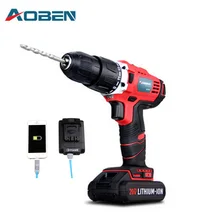AoBen 18V lithium rechargeable drill drill pistol drill impact drill multifunction household electric screwdriver screwdriver drill screwdriver energomash du 21400