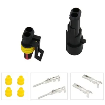 

Dewtreetali 20 Kits 2 Pin Way Waterproof Electrical Wire Auto Connector Plug Set Car Truck High Quality