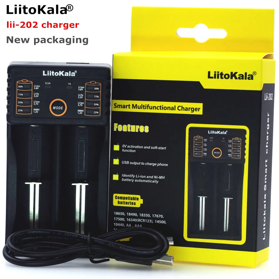 Liitokala lii-402 Lii-202 Lii-100 Lii-S1 Lii-PD4 can be charged 1.2V AA/AAA 3.7V 26650 18650 16340 lithium battery charger Liitokala lii-402 Lii-202 Lii-100 Lii-S1 Lii-PD4 can be charged 1.2V AA/AAA 3.7V 26650 18650 16340 lithium battery charger