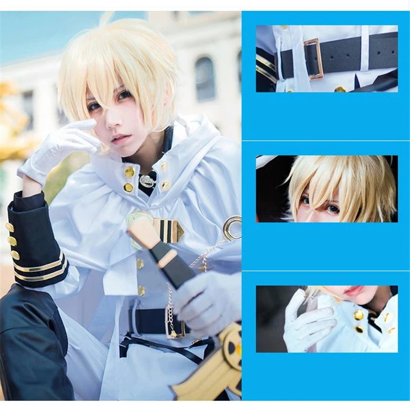 Одежда высшего качества Аниме Серафим конца Owari no Seraph Mikaela Hyakuya Косплей Костюм Полный комплект униформы плащ Необычные Бальные вечерние костюмы