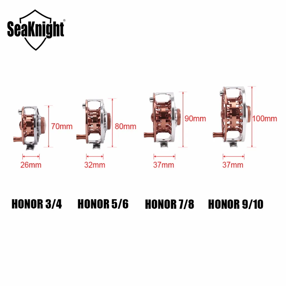 SeaKnight Honor Рыболовные катушки для нахлыстом 3/4 5/6 7/8 9/10 Обработанные Алюминиевые полностью металлические рыболовные колеса для рыбалки в соленой воде Пресноводная Рыбалка