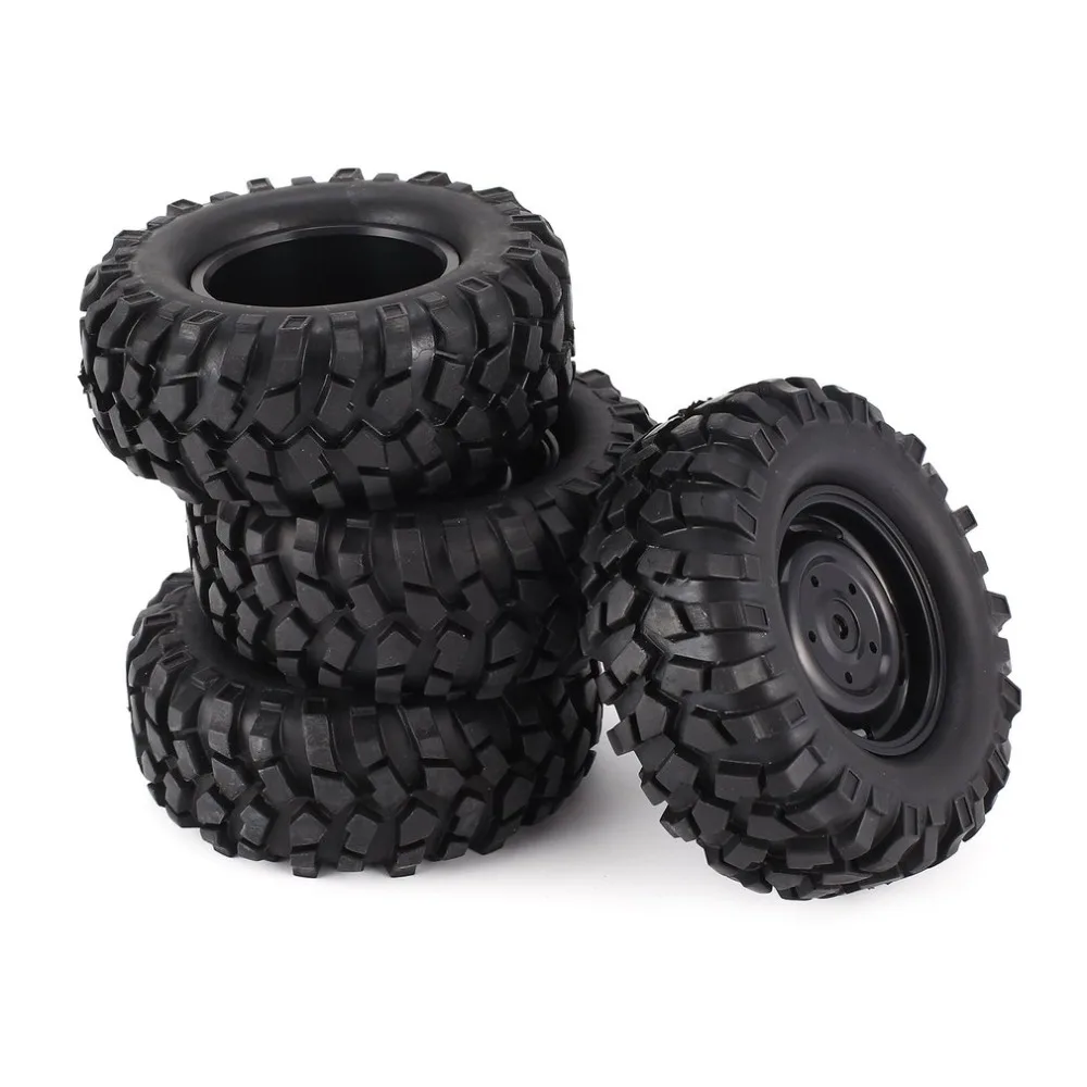 

4pcs 96mm 1.9in Rubber Tire Tyre with Beadlock Wheel Rim for AXIAL SCX10 90046 RC4WD D90 1/10 RC Off-road Crawler Car