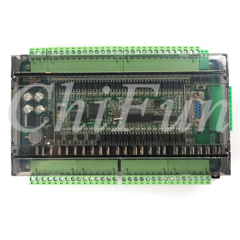 

PLC industrial control board FX1N FX2N FX3U-48MT 6AD 2DA 24 input 24 Transistor output RS485 RTC CAN extension with shell