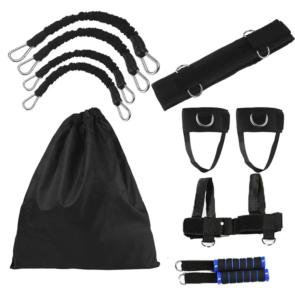 

Workout Power 120lbs Fitness Resistance Bands Set Basketball Training Rope Jump Force for Arms Legs Strength and Agility Trainer