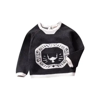 

New Arrival Children Boys Girls Winter Autumn Sweaters Long Sleeve O-neck Cartoon Rabbit Pig Champion Trophy Print Pullover Kids