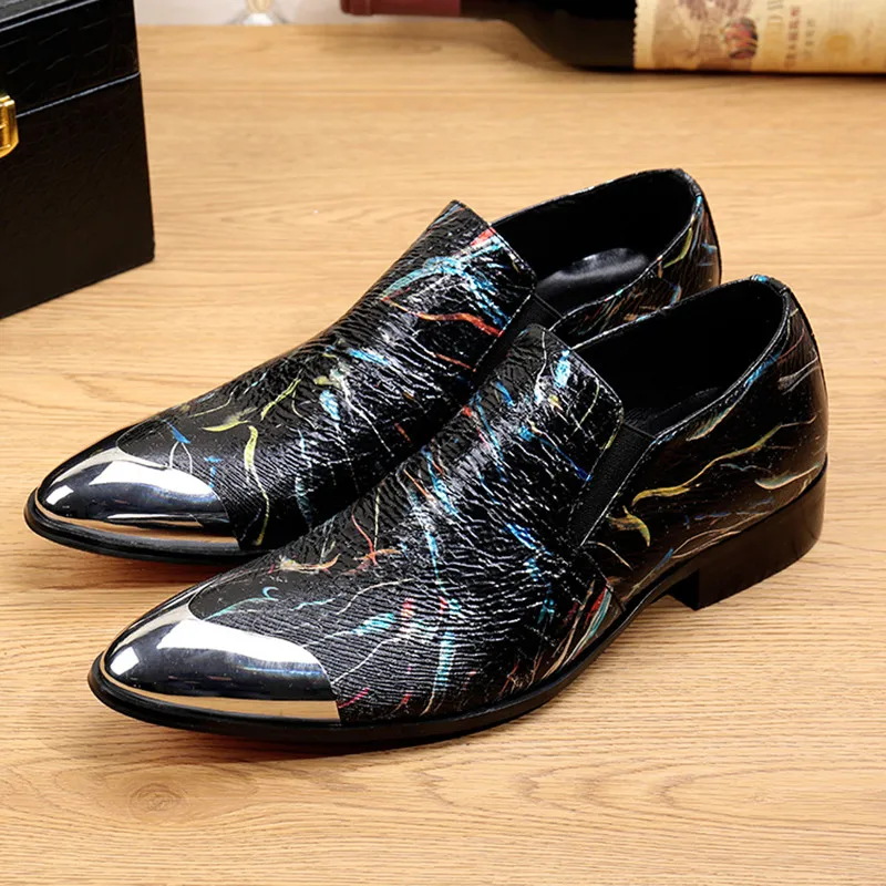 

Italian Men Shoes Handmade Men Loafers Genuine Leather Men Dress Shoes Slip on Prom Wedding Male Shoes Men's Flats Big Size