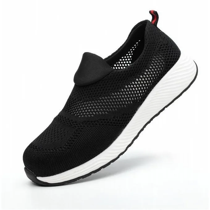 Women Men Steel Nose Safety Work Shoes grid Lightweight Breathable Reflective Casual Sneaker Prevent piercing Protective boots