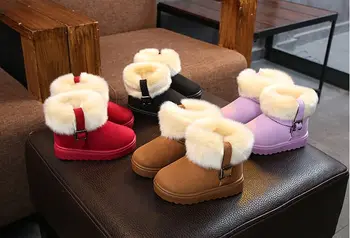 

Top Selling Children's boots New non-slip warm Buckle snow boots foot warmer Kids Plush Boots promotion