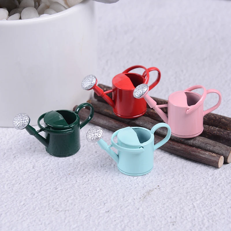 

1/12 Metal Watering Can Garden Miniature Decoration For Children Kids Dolls Acces Dollhouse Miniature Furniture