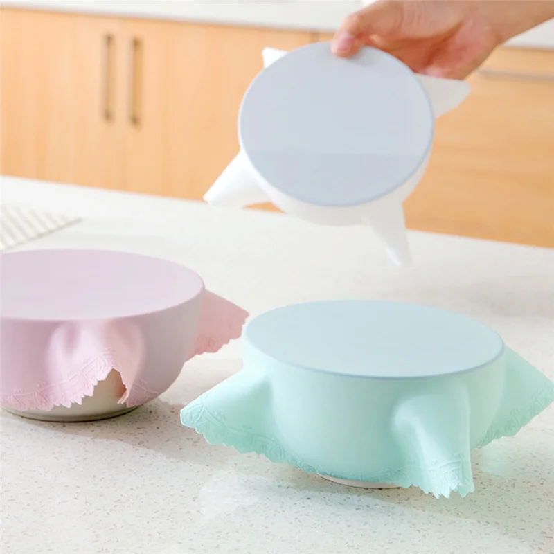 

23cm Silicone Cover Bowl Lid Silicone Plastic Wrap Cover Microwave Oven Refrigerator Fresh Bowl Seal