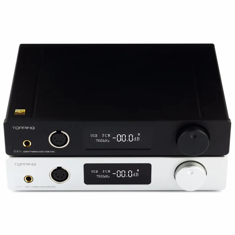 TOPPING DX7s 2*ES9038Q2M 32Bit/768K DSD512 Full balanced DAC & Headphone amplifier XMOS(XU208)+OPA1612 USB/OPT/AES/COAX input