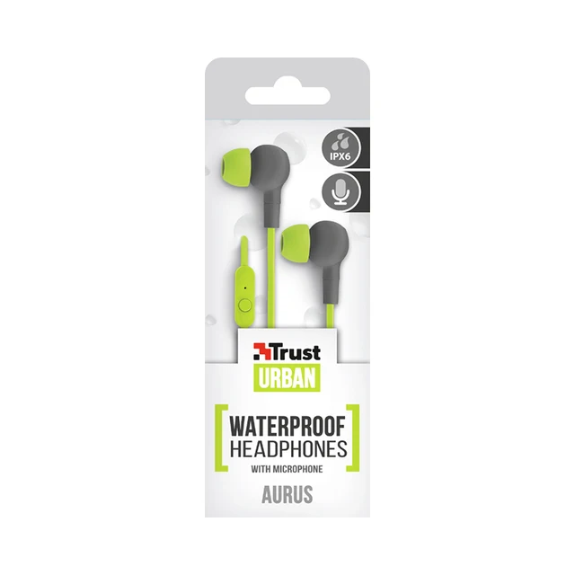 Гарнитура канальная Trust Aurus, цвет: зеленый