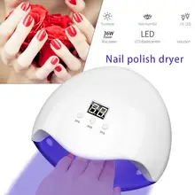 36 Вт УФ-свет светодиодный Сушилка для ногтей лак для ногтей лампы для отверждения Гель-лак с нижней 3 таймером ЖК-подсветка витрины Сушилка для ногтей Прямая