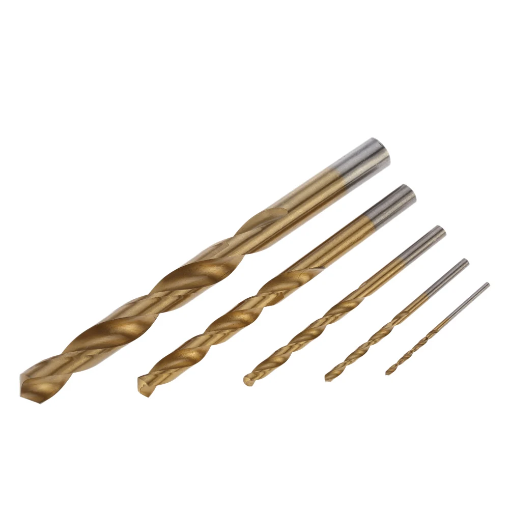 13pcs1.5-6.5mmHigh-speed Steel Titanium Plated Drill Bits Woodworking Wood Metal Drilling Tool ferrament Twist Drill Bit Set