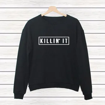 

Letter kill it Hoodies Sweatshirts 2020 Women Casual Kawaii fashion new Sweat Punk for Girls Clothing European Tops Korean