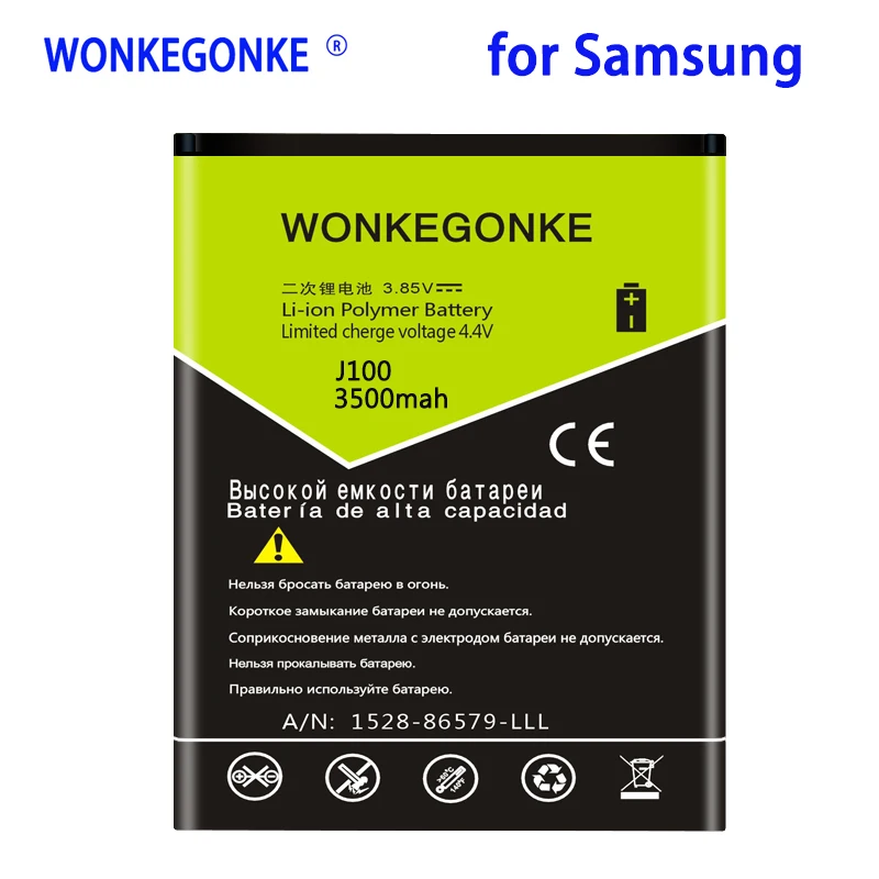 WONKEGONKE 3500mah EB BJ100BBE аккумулятор для Samsung Galaxy J100 J100F J100H J100M|Аккумуляторы мобильных