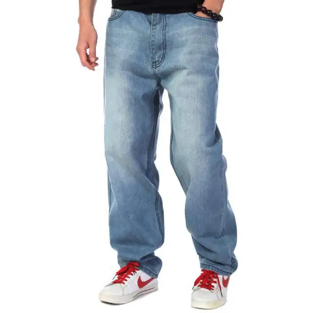 Плюс размер 30-46(хип 145 см) джинсы мужские мешковатые джинсы плюс размер хип-хоп штаны для скейтборда кошачий усов