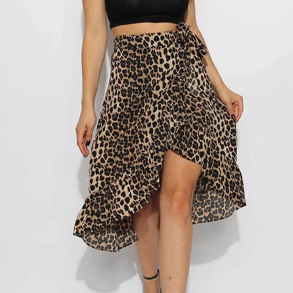 Женская необычная модная уличная юбка винтажная леопардовая длинные юбки с принтом Женская Осенняя юбка миди с высокой талией Faldas