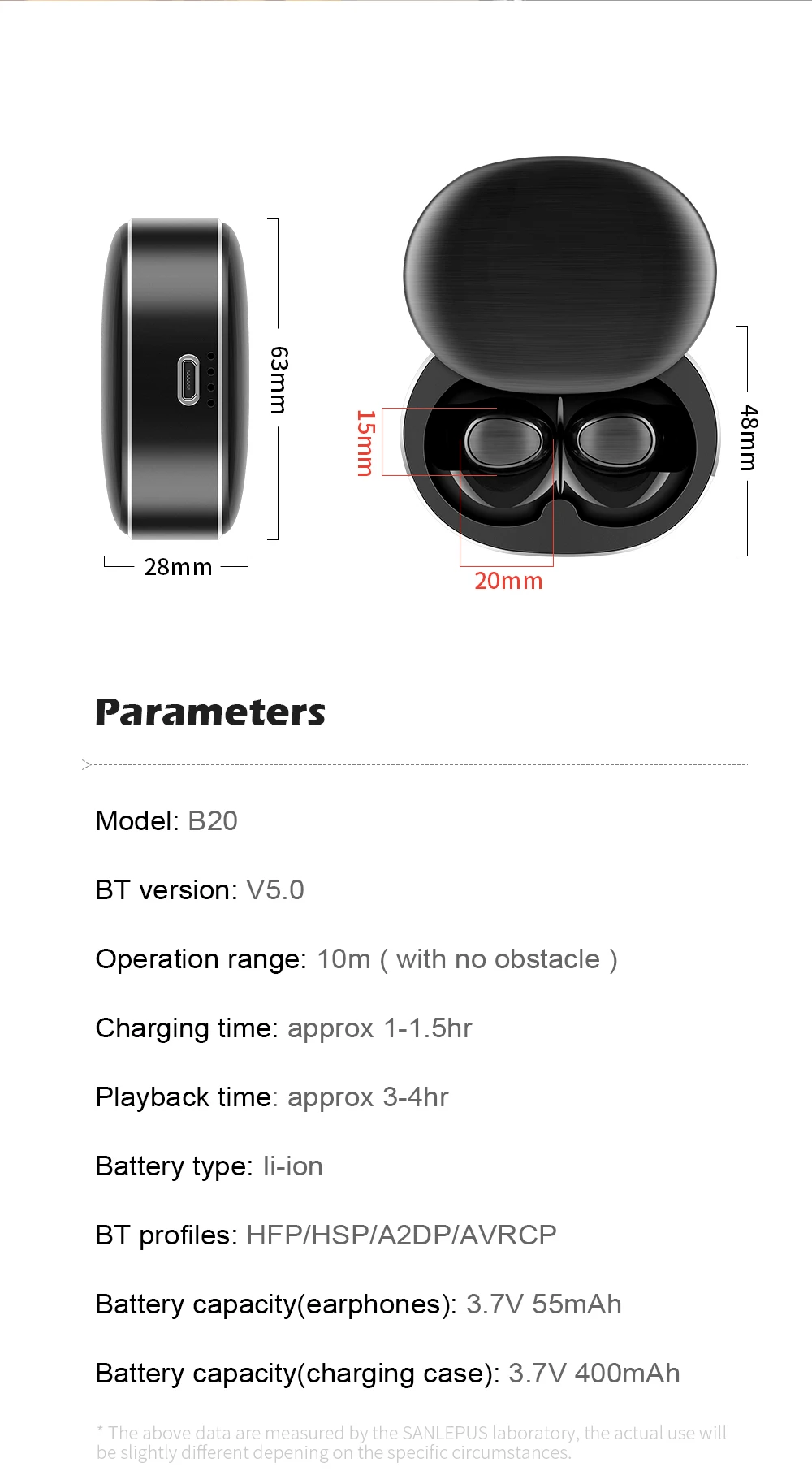 SANLEPUS TWS 5,0 Мини Bluetooth наушники Беспроводные спортивные наушники 3D стерео гарнитура шумоподавление наушники с микрофоном