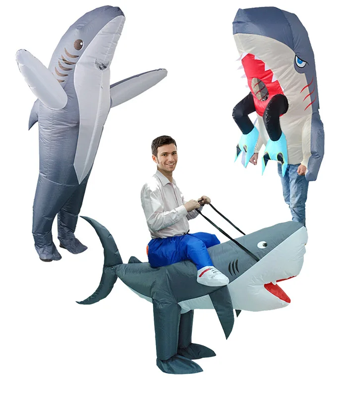 

Halloween Cosplay Inflatable Costume Adult Carry On Animal Shark Fancy Dress Costumes Blow up Costume