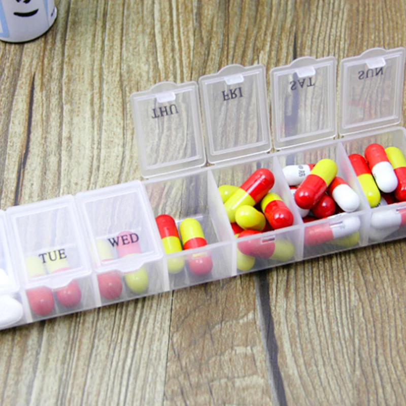

Big Sale 7 Days Weekly Tablet Pill Medicine Box Holder Storage Organizer Container Case Pill Box Random color
