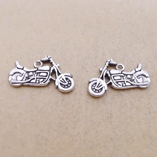 30pcs Charm motorcycle pendant 24*14mm Antique silver Handmade Jewelry Making DIY Supplies European Alloy accessories Hot | Украшения и