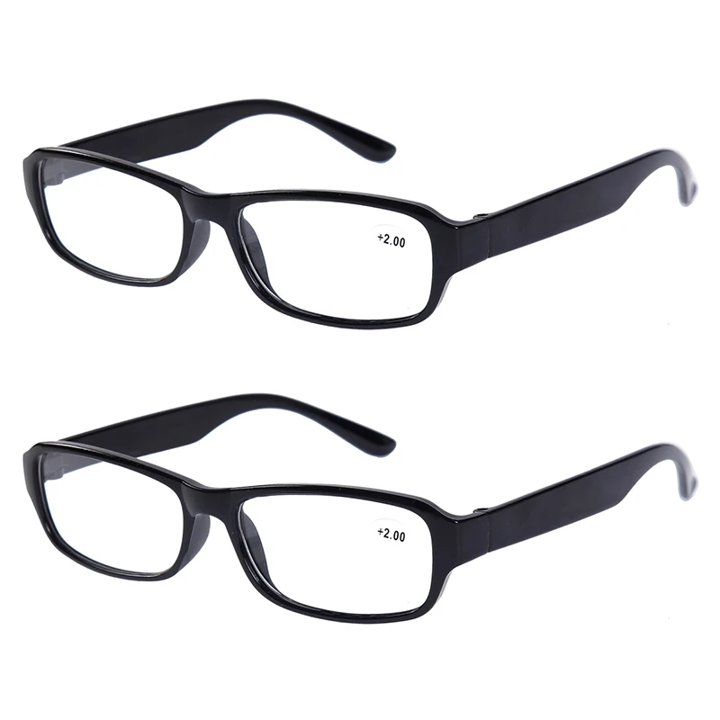 2x Reading Glasses Stylish Classic Everyday Use Readers Eyeglasses