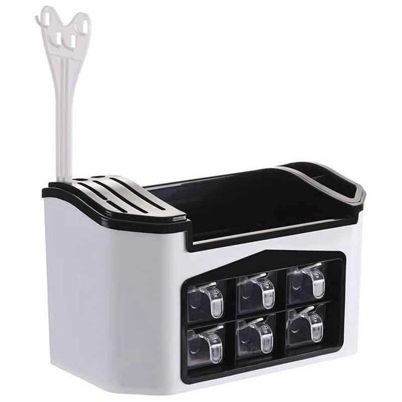 LUDA Cordial блестящая полка для специй, кухонная полка, коробка для инструментов, банка для специй, стеллаж для хранения палочек для еды, коробка для хранения, большая емкость - Цвет: White