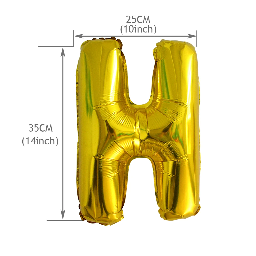 Happy Birthday Balloon LGold Size