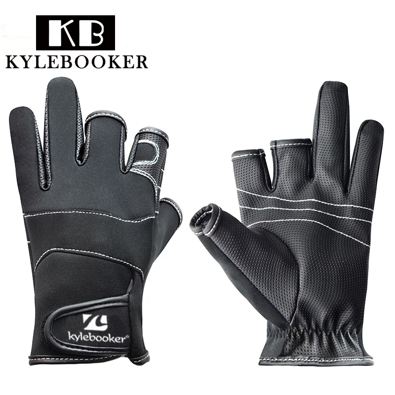

New Winter Anti-slip Fishing Gloves 3 Fingers cut fingerless Gloves fly fishing Outdoor Sports Breathable Fishing Gloves