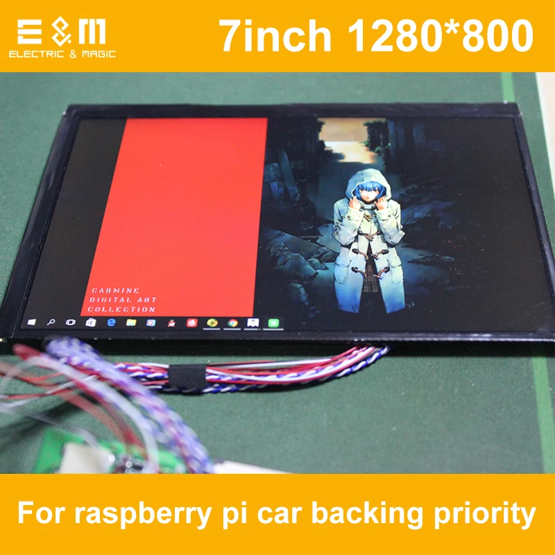 7 дюймов 800*1280 450cd Raspberry Pi 3 ips ЖК дисплей с HDMI VGA AV экран Мониторы модуль автомобиля