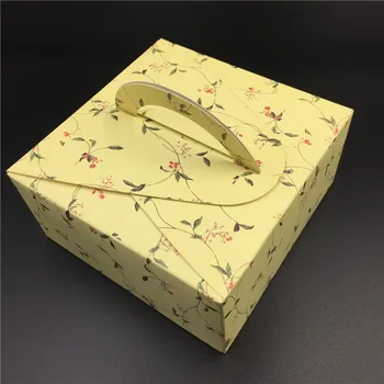 

Free shipping 50pcs/lot Portable paper cake packaging box wedding cake boxes mooncake/Pastry/dessert decorator