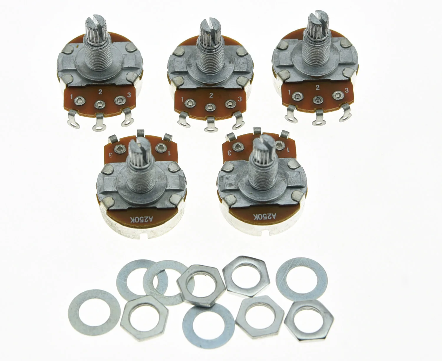 

KAISH 10x A250K Large Audio Guitar Pots 18mm Long Shaft 250K Guitar Potentiometers