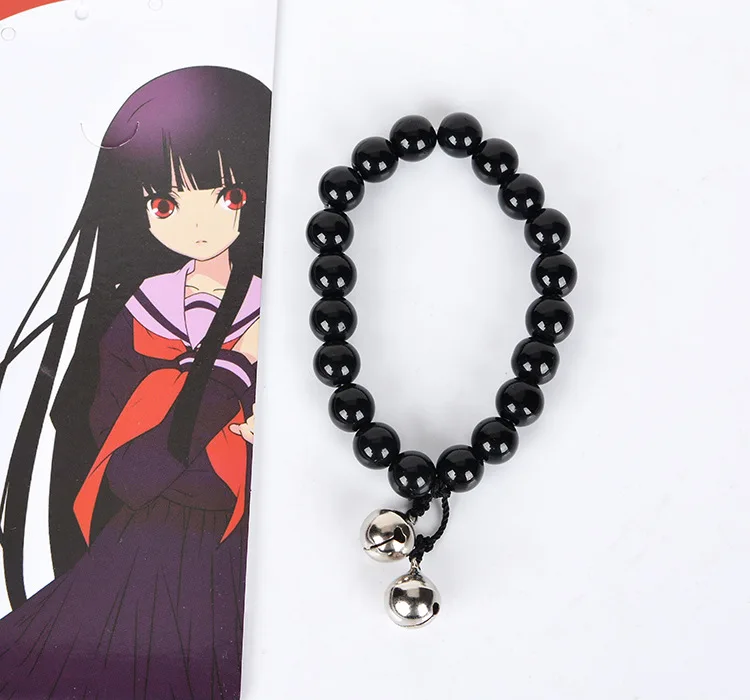 Аниме дзигоку сёдзё адская девочка HELL GIRL enma AI Косплей Черный Браслет Из Бисера модный браслет коллекционные аксессуары косплей - Цвет: Серебристый