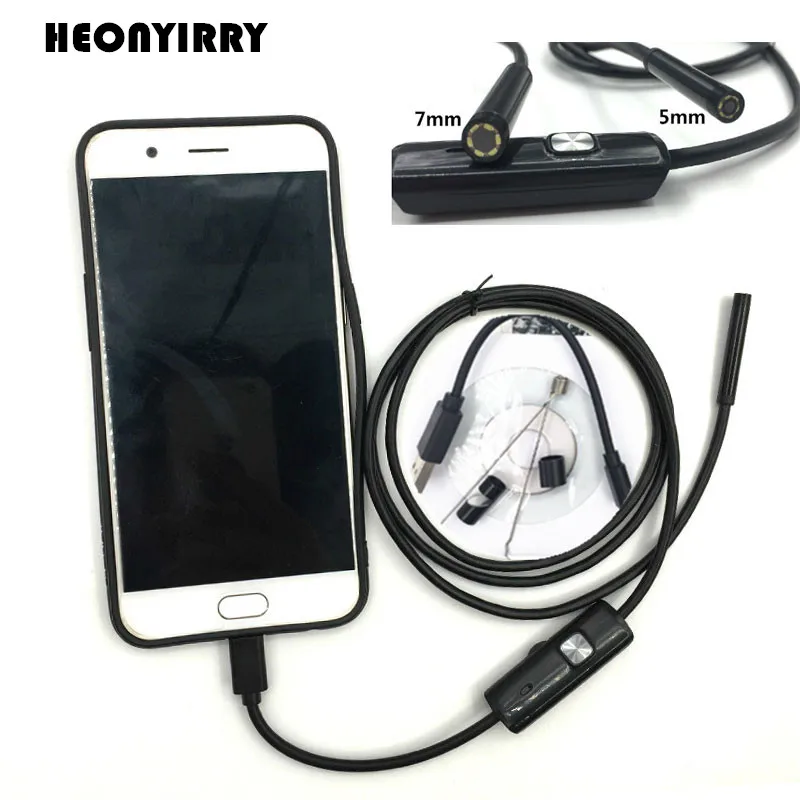 

1M/1.5M/2M 5.5mm 7mm Endoscope Camera USB Android Endoscope Waterproof 6 LED Borescope Inspection Camera For Android PC