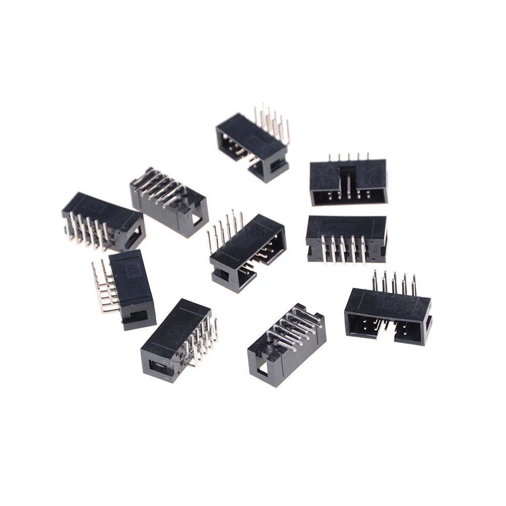 10 шт. прямоугольные двухрядные штырьковые разъёмы DC3 2 54 мм|connector 2.54mm|connector 10connector