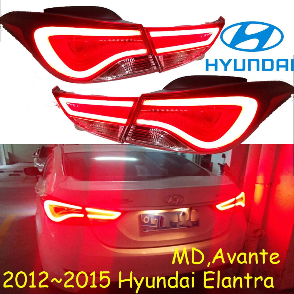 ФОТО Elantra taillight,MD Avante,2012~2015,Free ship!LED,4pcs/set,Elantra rear light,Elantra fog light;sonata,IX35
