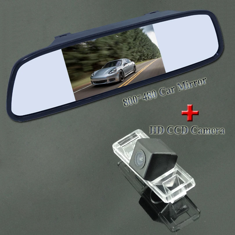 170 wide angle car reversing font b camera b font 4 3 car parking monitor adapt