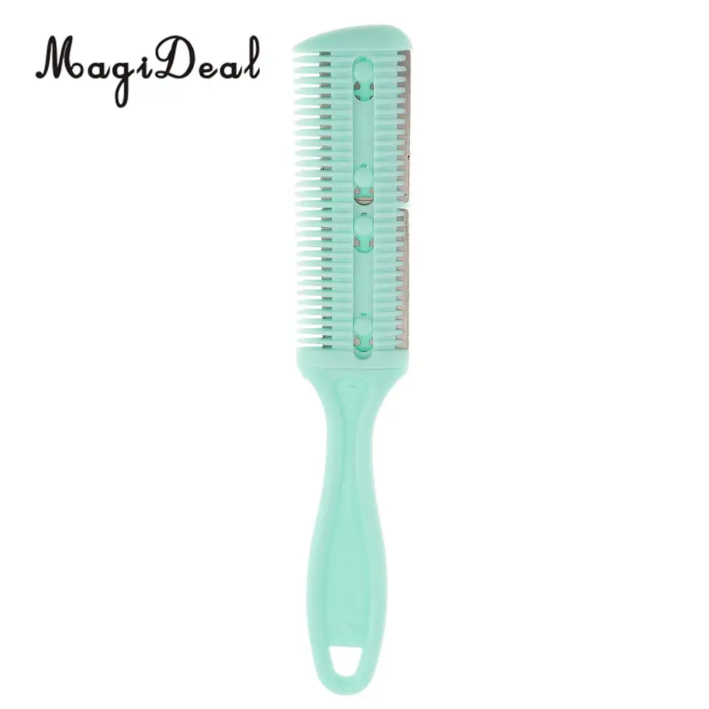 Hair Cutter Thinning Shaper Comb Razor Blades Trimmer Barber Remover Tool randomly Color High Quality stainless steel