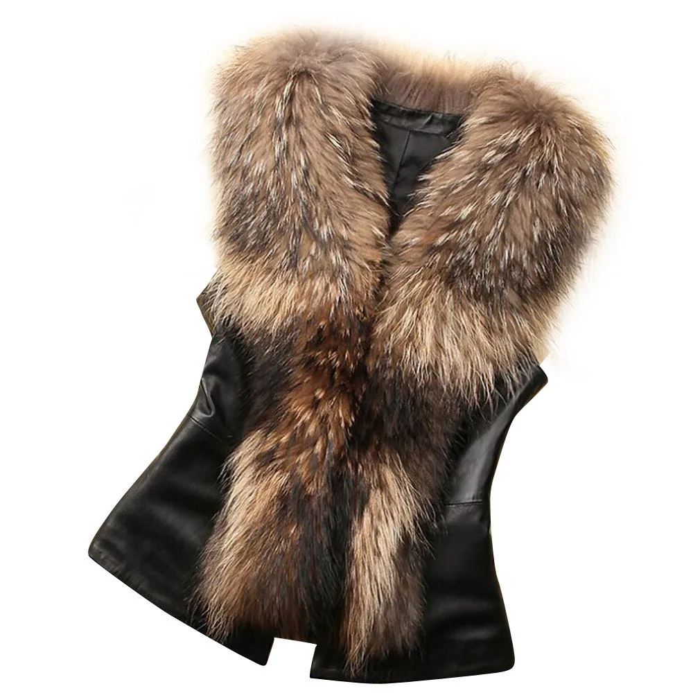 

Autumn Winter Women Faux Fur Coat Jackets Female Sleeveless Ladies Fur Vest Warm Waistcoat Womens Coats Clothing Plus Size XXXL