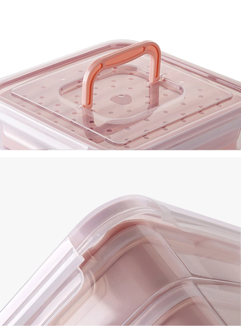 TUUTH Microwave Lunch Box Set Independent LatticeLeak-Proof Refrigerator Storage Box Portable Bento Box For Kids White Collar A12